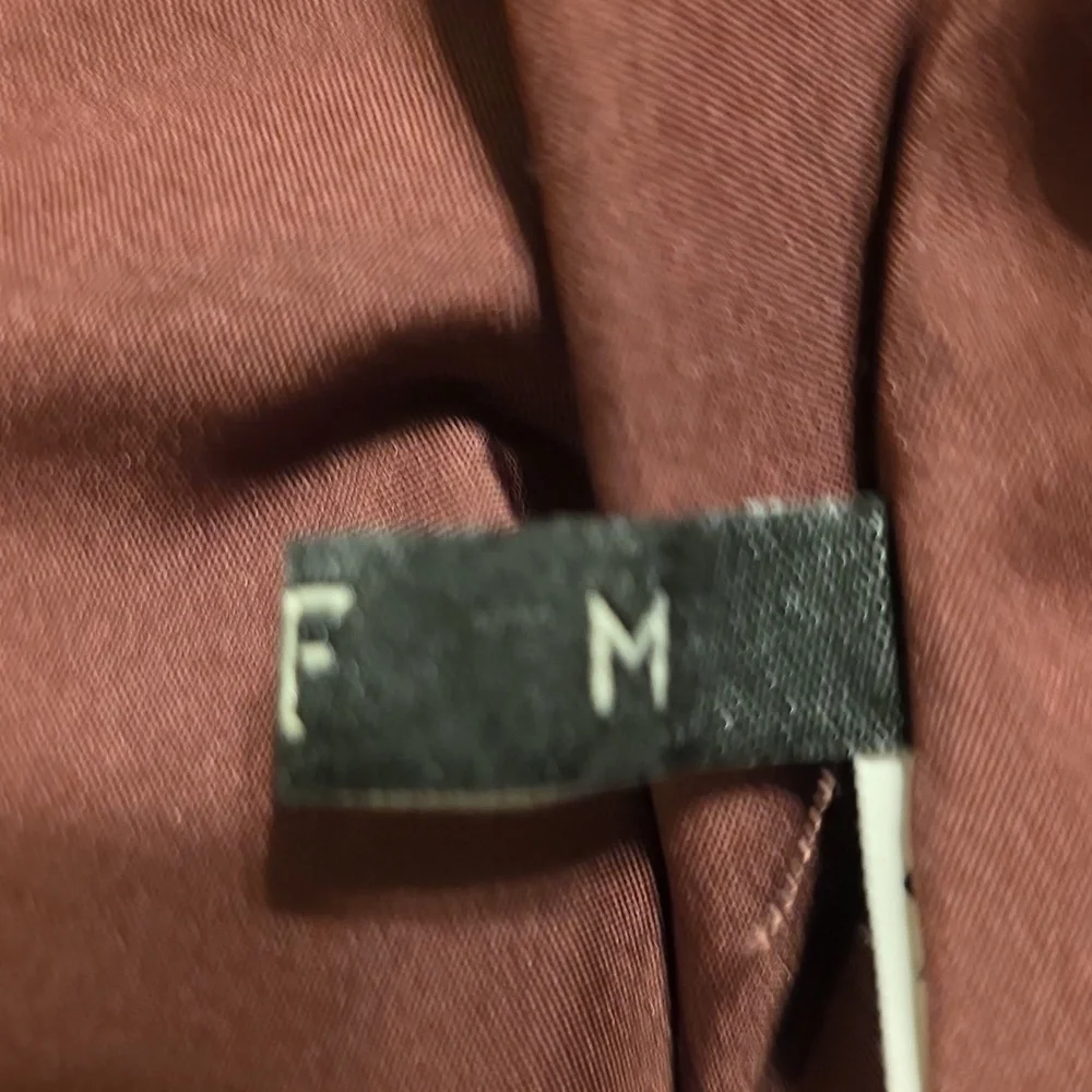 MOTF FLORAL FLOCKING Velvet Long Sleeve Dress in Deep Burgundy  M - Picture 15 of 16